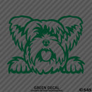 Peeking Yorkshire Terrier Puppy Dog Vinyl Decal - S4S Designs