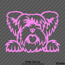 Peeking Yorkshire Terrier Puppy Dog Vinyl Decal - S4S Designs