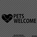 Business Decal: Pets Welcome Vinyl Decal - S4S Designs