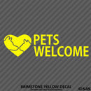 Business Decal: Pets Welcome Vinyl Decal - S4S Designs