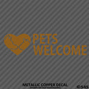 Business Decal: Pets Welcome Vinyl Decal - S4S Designs
