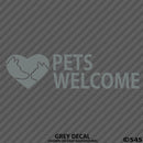 Business Decal: Pets Welcome Vinyl Decal - S4S Designs
