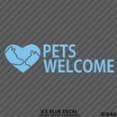 Business Decal: Pets Welcome Vinyl Decal - S4S Designs