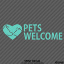 Business Decal: Pets Welcome Vinyl Decal - S4S Designs