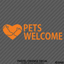 Business Decal: Pets Welcome Vinyl Decal - S4S Designs