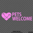 Business Decal: Pets Welcome Vinyl Decal - S4S Designs