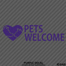 Business Decal: Pets Welcome Vinyl Decal - S4S Designs