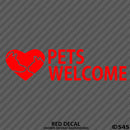Business Decal: Pets Welcome Vinyl Decal - S4S Designs