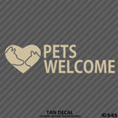 Business Decal: Pets Welcome Vinyl Decal - S4S Designs