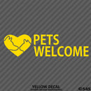 Business Decal: Pets Welcome Vinyl Decal - S4S Designs