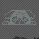 Peeking Pug Puppy Vinyl Decal - S4S Designs