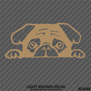 Peeking Pug Puppy Vinyl Decal - S4S Designs