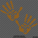 Jeep Punisher Hand Wave Mirror Set Pair Left/Right Vinyl Decal - S4S Designs