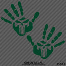 Jeep Punisher Hand Wave Mirror Set Pair Left/Right Vinyl Decal - S4S Designs