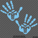 Jeep Punisher Hand Wave Mirror Set Pair Left/Right Vinyl Decal - S4S Designs