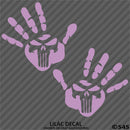 Jeep Punisher Hand Wave Mirror Set Pair Left/Right Vinyl Decal - S4S Designs