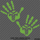 Jeep Punisher Hand Wave Mirror Set Pair Left/Right Vinyl Decal - S4S Designs