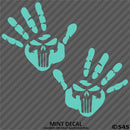 Jeep Punisher Hand Wave Mirror Set Pair Left/Right Vinyl Decal - S4S Designs