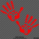 Jeep Punisher Hand Wave Mirror Set Pair Left/Right Vinyl Decal - S4S Designs