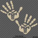 Jeep Punisher Hand Wave Mirror Set Pair Left/Right Vinyl Decal - S4S Designs