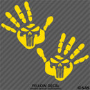 Jeep Punisher Hand Wave Mirror Set Pair Left/Right Vinyl Decal - S4S Designs