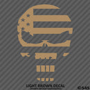 American Flag: Punisher Skull Patriotic Vinyl Decal - S4S Designs