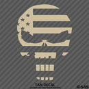 American Flag: Punisher Skull Patriotic Vinyl Decal - S4S Designs