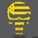 American Flag: Punisher Skull Patriotic Vinyl Decal - S4S Designs