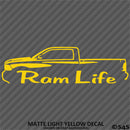Ram Life Truck Silhouette Vinyl Decal