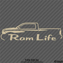 Ram Life Truck Silhouette Vinyl Decal