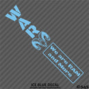 WAR Ram And More Club Vinyl Decal Style 1