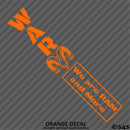 WAR Ram And More Club Vinyl Decal Style 1