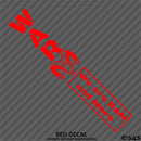 WAR Ram And More Club Vinyl Decal Style 1