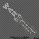 WAR Ram And More Club Vinyl Decal Style 1