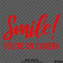Business Decal: "Smile You're On Camera" Vinyl Decal
