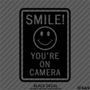Business Decal: "Smile You're On Camera" Vinyl Decal Style 2
