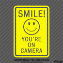 Business Decal: "Smile You're On Camera" Vinyl Decal Style 2