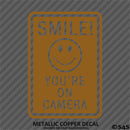 Business Decal: "Smile You're On Camera" Vinyl Decal Style 2