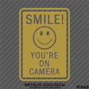 Business Decal: "Smile You're On Camera" Vinyl Decal Style 2