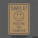 Business Decal: "Smile You're On Camera" Vinyl Decal Style 2