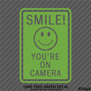 Business Decal: "Smile You're On Camera" Vinyl Decal Style 2