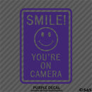 Business Decal: "Smile You're On Camera" Vinyl Decal Style 2