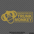 Protected By Trunk Monkey Funny Vinyl Decal Version 2 - S4S Designs
