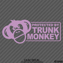 Protected By Trunk Monkey Funny Vinyl Decal Version 2 - S4S Designs