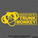 Protected By Trunk Monkey Funny Vinyl Decal Version 2