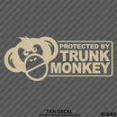 Protected By Trunk Monkey Funny Vinyl Decal Version 2 - S4S Designs