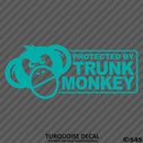 Protected By Trunk Monkey Funny Vinyl Decal Version 2 - S4S Designs