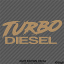 Turbo Diesel Automotive Vinyl Decal
