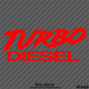 Turbo Diesel Automotive Vinyl Decal