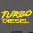 Turbo Diesel Automotive Vinyl Decal